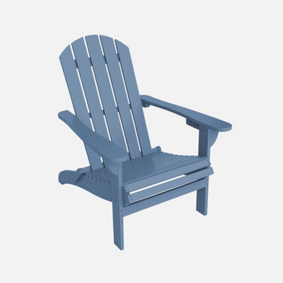Sweeek. Acacia Wood Armchair With Armrests Kerina Blue 90X71X91.5 Cm - image 1