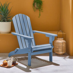 Sweeek. Acacia Wood Armchair With Armrests Kerina Blue 90X71X91.5 Cm - thumbnail 2