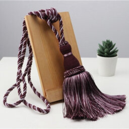 Pair Purple Tassel Rope Curtain Tiebacks Tie Backs Holdbacks Decorative Window Drapes - thumbnail 1