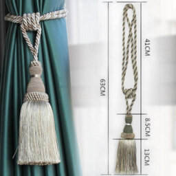Pair Purple Tassel Rope Curtain Tiebacks Tie Backs Holdbacks Decorative Window Drapes - thumbnail 2