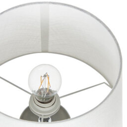 Beliani Grey Ceramic Table Lamp 48 Cm Ornamental Pattern Empire Shade - thumbnail 6