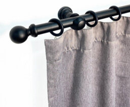 Lister Cartwright  28 mm Wooden Curtain Poles Fixed Length (Black Ball, 300 Cm) - thumbnail 3