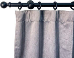 Lister Cartwright  28 mm Wooden Curtain Poles Fixed Length (Black Ball, 300 Cm) - thumbnail 2
