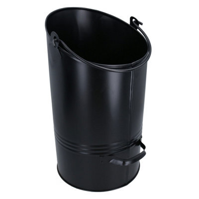 AB Tools Eclipse Coal Hod Black Metal Ash Tidy Bin Coal Carrier Fire Log Burner Kindling - image 1