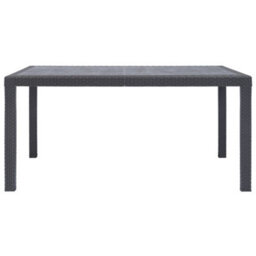 Walplus Garden Table Brown 150X90X72 Cm Plastic Rattan Look - thumbnail 2
