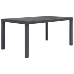 Walplus Garden Table Brown 150X90X72 Cm Plastic Rattan Look - thumbnail 1