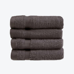 Allure Bath Fashions Luxury Zero Twist Egyptian Cotton 4 Pack Face Cloths - Charcoal Grey - thumbnail 1