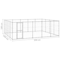 Berkfield Durable Outdoor Dog Kennel Galvanised Steel 24.2 M2 - thumbnail 6