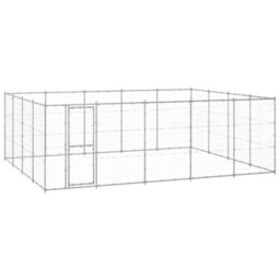 Berkfield Durable Outdoor Dog Kennel Galvanised Steel 24.2 M2 - thumbnail 2