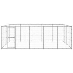 Berkfield Durable Outdoor Dog Kennel Galvanised Steel 24.2 M2 - thumbnail 1