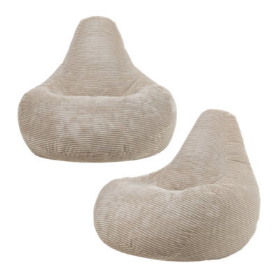 icon Dalton Kids Beanbag Corduroy Natural Beige Set Of 2 - image 1