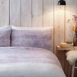 Appletree Anson Stripe 100% Brushed Cotton Mauve Duvet Cover Set - thumbnail 2