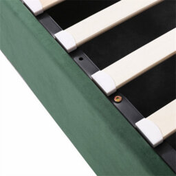 Abrihome Upholstered Velvet Bed 135X190Cm, Bed  With Hydraulic Storage & Lift Lever, Green - thumbnail 7