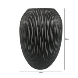 Vanity Living 29Cm Black And White Handmade Glass Vase, Modern Decorative Flower Vase For Living Room - thumbnail 4