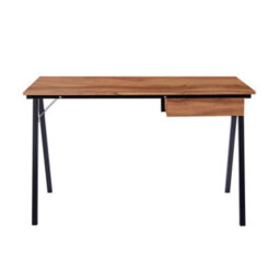 RB UK Nautilus Designs Walnut Computer Desk With Black Frame & Suspended Underdesk Drawer - thumbnail 2