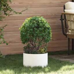 Berkfield Modern Garden Planters 5 Pcs White 30 X 30 X 20 Cm Steel - thumbnail 2