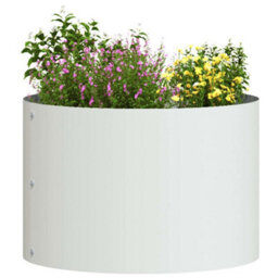 Berkfield Modern Garden Planters 5 Pcs White 30 X 30 X 20 Cm Steel - thumbnail 3