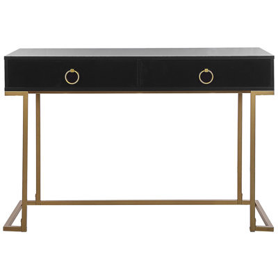 Beliani Glam Style Console Table With 2 Drawers, Gold-Toned Steel Legs, 115 X 50 X 77 Cm - image 1
