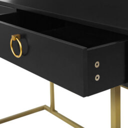 Beliani Glam Style Console Table With 2 Drawers, Gold-Toned Steel Legs, 115 X 50 X 77 Cm - thumbnail 7