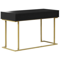 Beliani Glam Style Console Table With 2 Drawers, Gold-Toned Steel Legs, 115 X 50 X 77 Cm - thumbnail 6