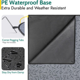 Trail Outdoor Leisure Fleece Tent & Awning Carpet Groundsheet Grey -290X290Cm - thumbnail 4