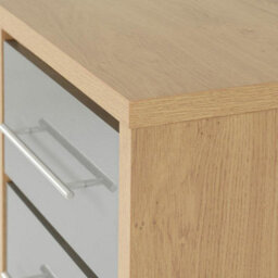 Seconique Seville 5 Drawer Chest Oak And Grey Sheen Finish - thumbnail 7
