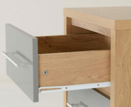 Seconique Seville 5 Drawer Chest Oak And Grey Sheen Finish - thumbnail 8