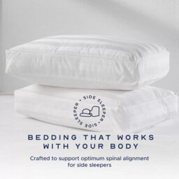 Snuggledown Luxury Side Sleeper Pillow 2 Pack Firm Support, Cotton Cover, Microfibre Filling, Easy Care & Machine Washable - thumbnail 4