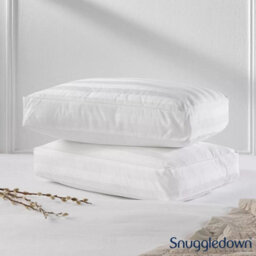 Snuggledown Luxury Side Sleeper Pillow 2 Pack Firm Support, Cotton Cover, Microfibre Filling, Easy Care & Machine Washable - thumbnail 1