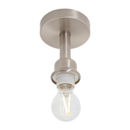 Happy Homewares Contemporary Designer Short Semi Flush Satin Nickel Ceiling Rose Light - thumbnail 3