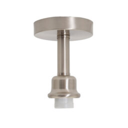 Happy Homewares Contemporary Designer Short Semi Flush Satin Nickel Ceiling Rose Light - thumbnail 1