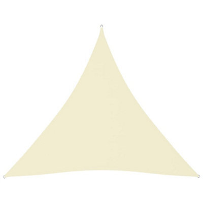 Berkfield Sunshade Sail Oxford Fabric Triangular 4.5X4.5X4.5 M Cream - image 1