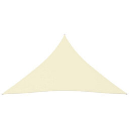Berkfield Sunshade Sail Oxford Fabric Triangular 4.5X4.5X4.5 M Cream - thumbnail 2