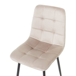Beliani Set Of 4 Dining Chairs Powell Velvet Beige - thumbnail 7