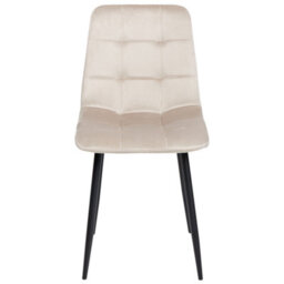 Beliani Set Of 4 Dining Chairs Powell Velvet Beige - thumbnail 5