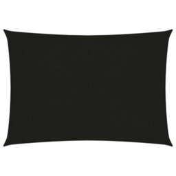 Berkfield Sunshade Sail 160 G/m2 Black 2.5X4 M Hdpe - thumbnail 1