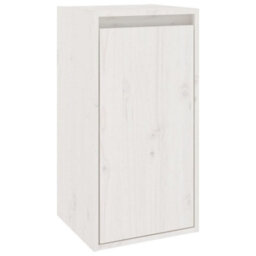 Berkfield Tv Cabinets 4 Pcs White Solid Wood Pine - thumbnail 7