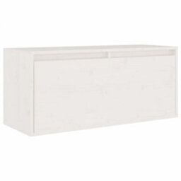 Berkfield Tv Cabinets 4 Pcs White Solid Wood Pine - thumbnail 5