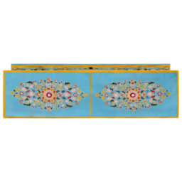 Vidaxl Tv Cabinet Blue 110X30X40 Cm Solid Wood Mango - thumbnail 4