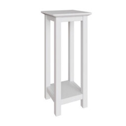 Fwstyle Palma White Side Lamp Table With Shelf - thumbnail 2