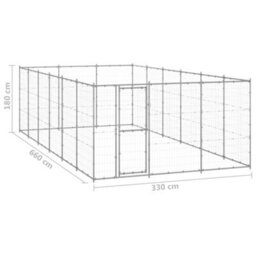Berkfield Outdoor Dog Kennel Galvanised Steel 21.78 M2 - thumbnail 6