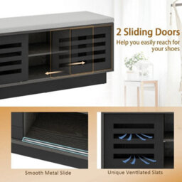 Wooden Shoe Bench Shoe Storage Cabinet Organizer - thumbnail 5