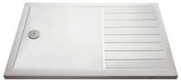 Balterley Premium Walk-In Shower Tray 1600mm X 800mm - White - thumbnail 1
