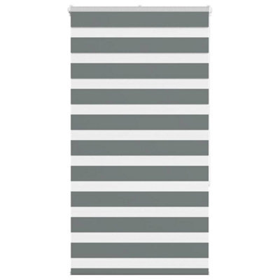 Berkfield Zebra Blind Dark Grey 70X150 Cm Fabric Width 65.9 Cm Polyester - image 1