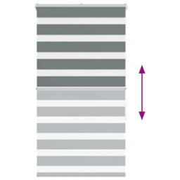 Berkfield Zebra Blind Dark Grey 70X150 Cm Fabric Width 65.9 Cm Polyester - thumbnail 5