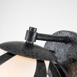 Luminosa Lighting Luminosa Quoizel Blacksmith Wall Lamp Old Black, Ip44 - thumbnail 2