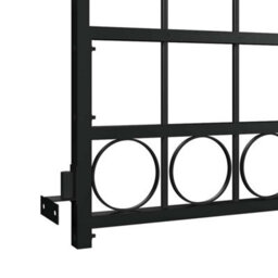 Walplus Fence Gate With Arched Top Steel 89X200 Cm Black - thumbnail 6