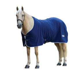 "Saxon Defiant Standard-Neck Fleece Horse Rug Navy/white (5 6"")" - thumbnail 2