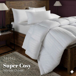 MHG Living 18 Tog Winter Duvet - Hypoallergenic Stripe Microfibre, Soft, Breathable & Machine Washable - King - thumbnail 2