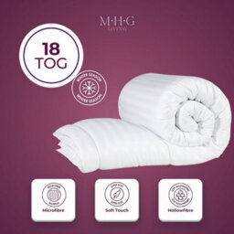 MHG Living 18 Tog Winter Duvet - Hypoallergenic Stripe Microfibre, Soft, Breathable & Machine Washable - King - thumbnail 5